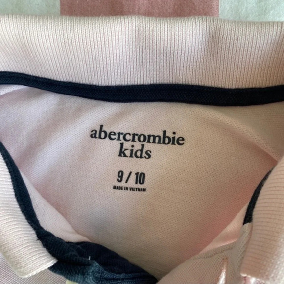 Top tee shirt Polo Abercrombie Kids 9 / 10 short sleeves pink - Picture 3 of 3